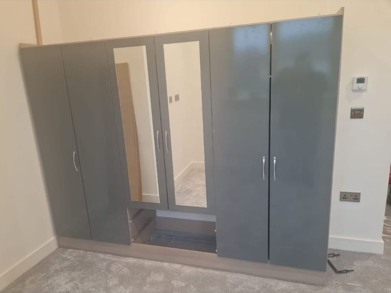 Wardrobe reassembled after the move